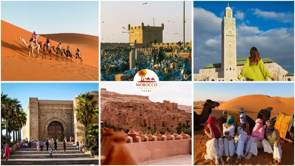 Marrakech Desert Tour 12 days – camel caravan, Essaouira ramparts, and Hassan II Mosque