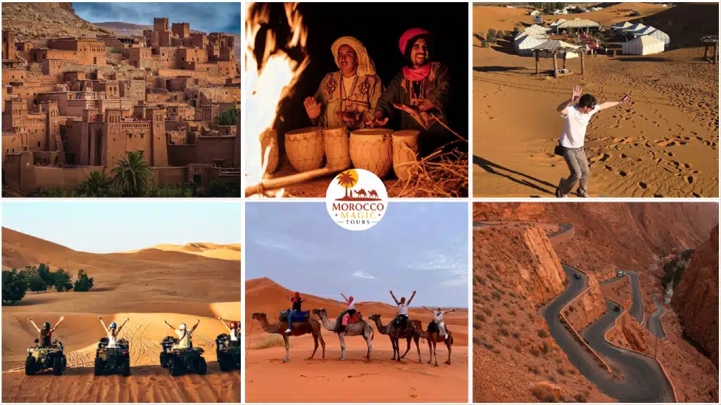 3 days desert tour Marrakech to Merzouga – Aït Benhaddou kasbah, camel trek, and Erg Chebbi dunes