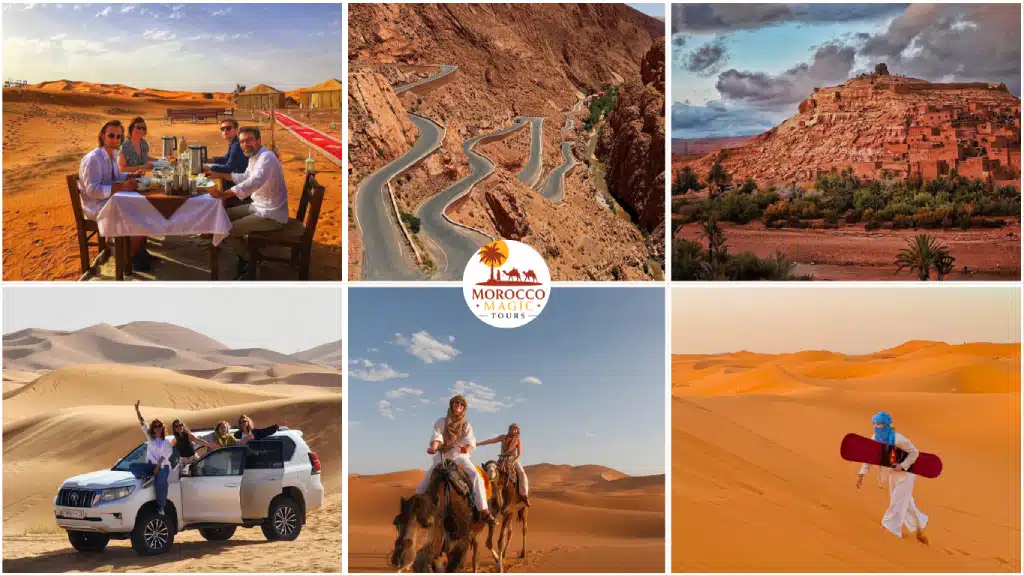 5 day desert tour from Marrakech to Merzouga – Ait Benhaddou kasbah, dune dinner, and camel trek