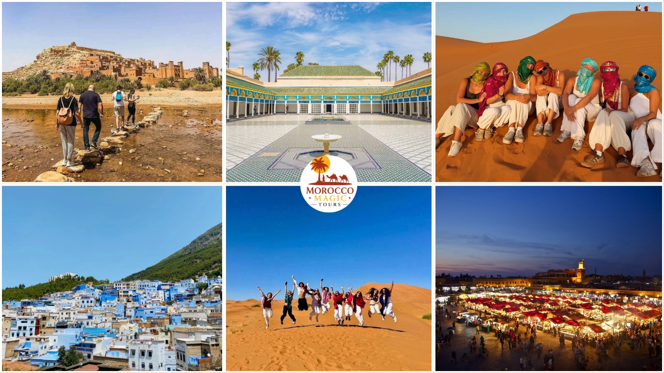 8 day Morocco tour from Tangier – Chefchaouen, Erg Chebbi dunes, and Jemaa el-Fna at night