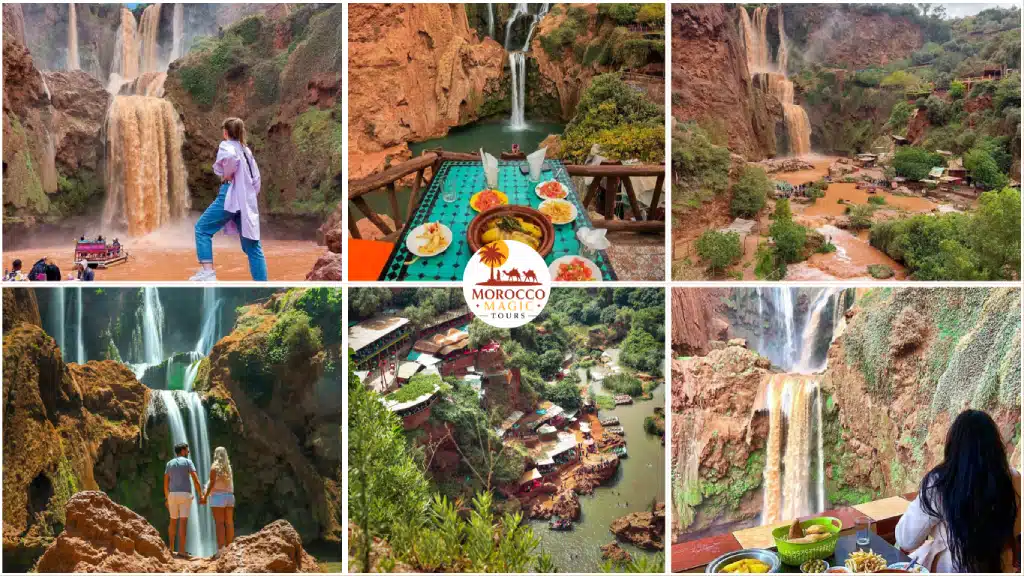 Ouzoud Waterfalls tour from Marrakech – cascades, riverside tagine lunch, and viewpoint terrace